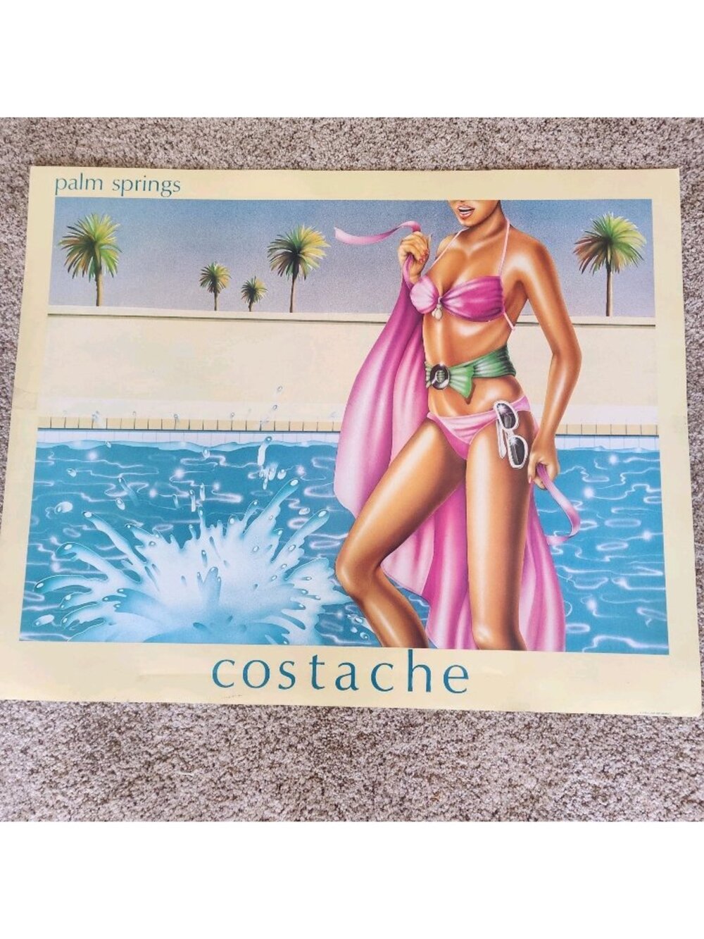 Vintage Paul Costache "Palm Springs" Art Print